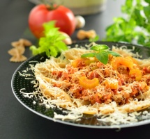 Spaghetti a'la bolognese u mnie kokardki a'la bolognese :)